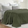 thumbnail image 3 of Superior Nobel Cotton Textured Chevron Woven Blanket, King, Forest Green, 3 of 13