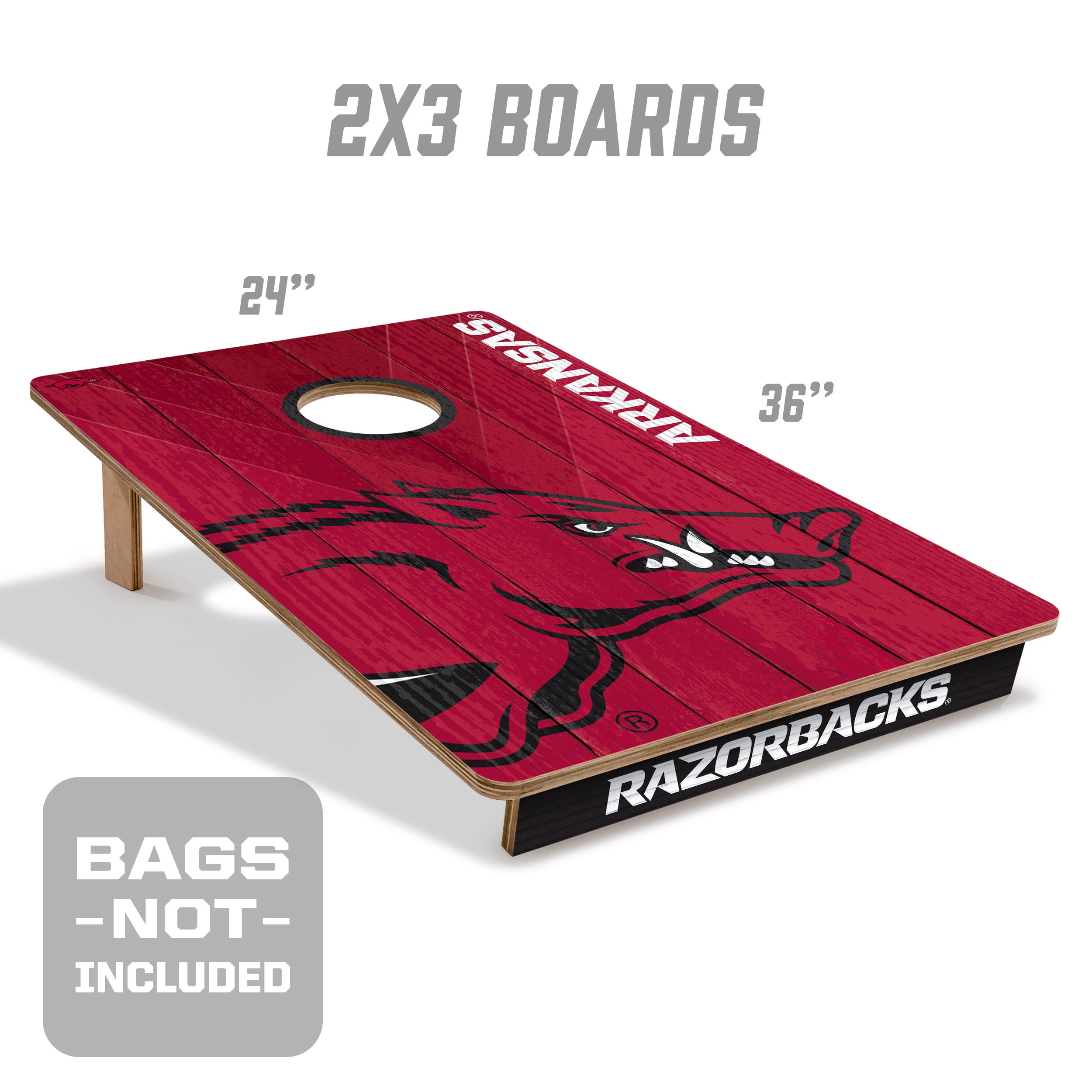YouTheFan NCAA Arkansas Razorbacks 2' x 3' Cornhole Game No Bags