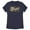 Navy Blue, variant on Women's Fender Fall Leaves Logo Graphic Tee Athletic Heather X Large