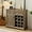 Gray & Two Drawers, variant on Coffee Bar Cabinet with Wine Rack, 40" W Farmhouse Wooden Accent Wine Bar Cabinet with Adjustable Shelves, Rustic Barn Door Buffet Sideboard Table for Living Room (Gray & Two Drawers)