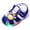 2Blue, variant on Baby Girls Fisherman Sandals Light up Sneakers Cute Bow LED Luminous Nonslip Soft Sole Walking Shoes Purple 6.5 Infant