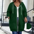 thumbnail image 6 of Women's Plus Size Sweatshirt Casual Loose Hoodies With Pockets Full-Zip Long Sleeve Tops Travel Hiking Jacket 5Xl, 6 of 6