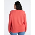 thumbnail image 2 of Time and Tru Women's and Women's Plus Crewneck Sweatshirt with Long Sleeves, Sizes XS-4X, 2 of 5