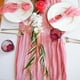 thumbnail image 5 of Camino de mesa plisado de poliéster bohemio | Mantel decorativo para San Valentín, bodas y fiestas | 90 x 180 cm, textura arrugada rosa para cenas y eventos, 5 of 5