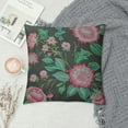 thumbnail image 2 of BCIIG Flowers Graphic Decorative Cushion Throw Pillow Cover for Home Couch Living Room Bed Sofa Short Plush Zipper Closure 1PC 18x18in, 2 of 5