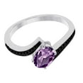 thumbnail image 5 of AoneJewelry 1.00 Carat Amethyst and Black Diamond Ring In 14K Rose Yellow White Gold, 5 of 5