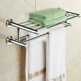 thumbnail image 4 of Costway Wall Mounted Towel Rack Rail Holder Storage Shelf Stainless Steel Bathroom, 4 of 10