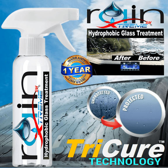 CERAMIC CAR COATING RAIN X TREME 9H HYDROPHOBIC GLASS TREATMENT-8oz/237ml