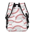 thumbnail image 4 of Xecao Baseballs Backpack, a stylish and functional choice for both men and women, is the perfect basic bookbag for college, work, or travel, 4 of 5