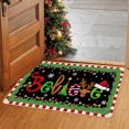 thumbnail image 6 of Christmas Doormat, Kitchen Floor Mat, Oil Absorbent Non Slip Entry Door Rug, Holiday Pattern Polyester Carpet, 40x60cm Red Green Indoor Decorative Home Blanket, 6 of 6