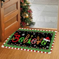 Vggrvlo Christmas Kitchen Mats Rugs Non Slip Extra Soft Absorbent Door Mats Machine Washable Quick Dry Bathroom Rugs Mats Black