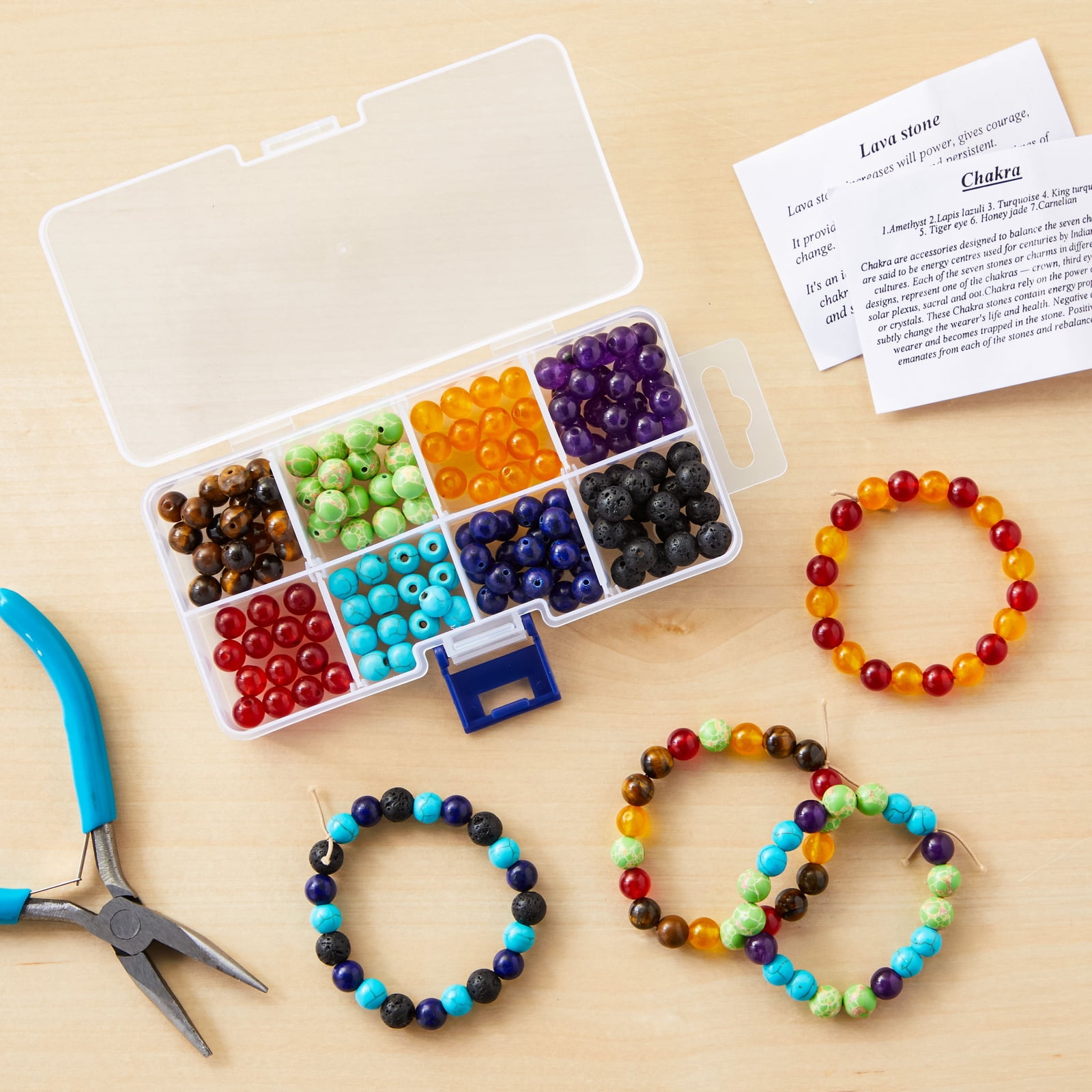 Luxury DIY Chakra Gemstone Chip Beads Bracelet Making Kit 