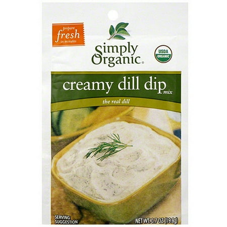 Dill Veggie Dip - Simply Organic Creamy Dill Dip Mix, .7 oz (Pack of 12)