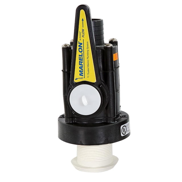 Forespar Marelon Full-Flow Seacock & 1-1-2" Champignon à Travers-Coque