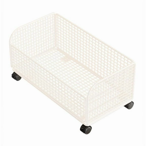 Storage Basket Laundry Bin Rolling Hamper Iron Construction for Clothes Toys Shoes in Any Room