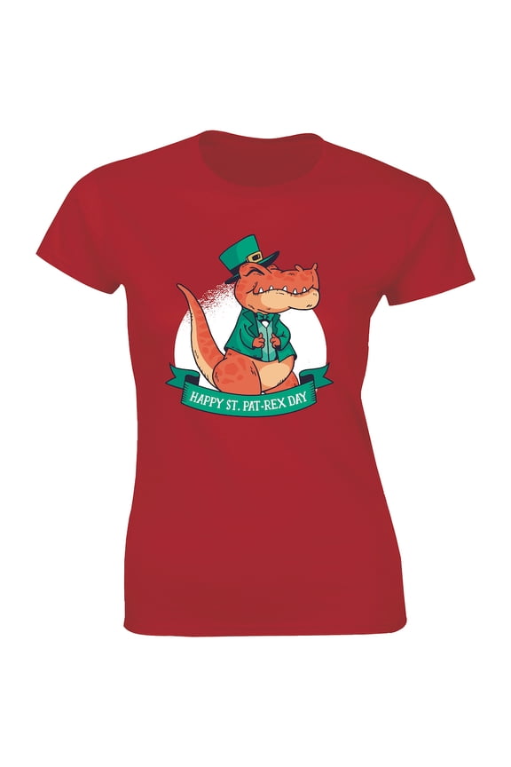 Happy St. Patrick Day T-rex Dinosaur Women's Gift T-Shirt