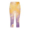 thumbnail image 4 of Bovemsi Leggings for Women Tummy Control High Waist Stretchy Halloween Graphic Yoga Pants, 7/8 Length Slim Workout Running Leggings Vacation Outfits for Women M Purple, 4 of 4