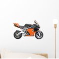 thumbnail image 1 of Orange Pocket Bike Wall Decal Sticker, Wallmonkeys Peel & Stick Vinyl Graphic (12 in W x 9 in H), 1 of 4