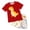 A121-Red, variant on Hessimy Toddler Boy Summer Outfit Short Sleeve T Shirt Shorts Set Neutral Clothes（Red,3-4 Years)
