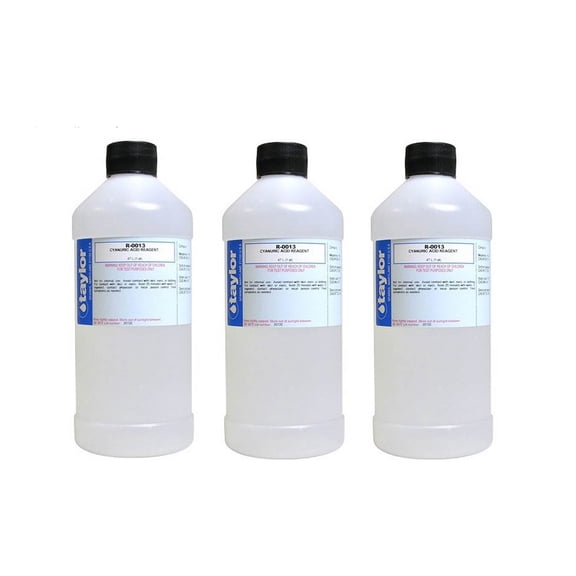 Taylor Swimming Pool Spa Test Kit Cyanuric Acid Reagent 13 16 oz Bottle (3 Pack)
