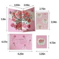 thumbnail image 3 of 3D Greeting Card with Pop Up Rose Flower for Birthday Anniversary Valentine's Day, All Occasion Thank You Card for Wife Husband and Mom(Pink), 3 of 8