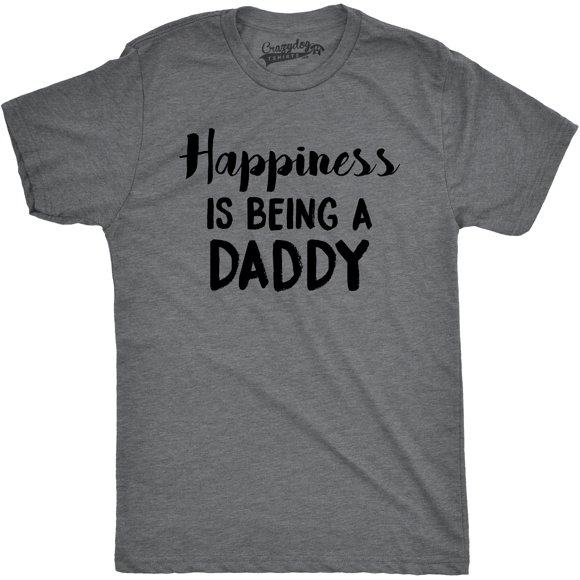T-shirt Homme « le Bonheur, C'est d'Être Papa » Drôle Fête des Pères Famille Papa Fier (Gris Chiné Foncé) - m
