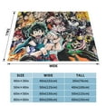 thumbnail image 3 of Boku no Hero Character Flannel Blanket Ultra-Soft Micro Fleece Throw Blanket For Bed Sofa Couch Car Office Unisex Adult Fuzzy Bed Blanket Cozy Kids Throw Blanket 50"x40", 3 of 7