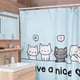 thumbnail image 1 of Cortina de Baño Juana Gallo Impermeable Grande Diseño de Gatitos Azul, 1 of 7