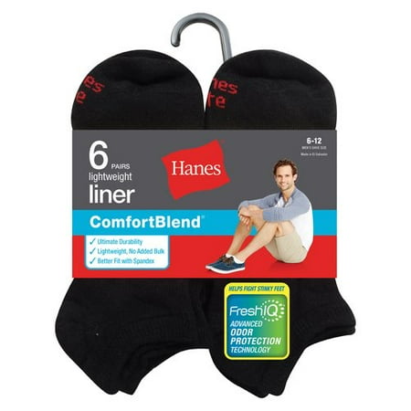 Men's ComfortBlend Lightweight Liner Socks 6-Pack - Walmart.com