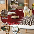 thumbnail image 3 of Christmas Fitted Tablecloth Round with Elastic Indoor Outdoor Table Cover Round Elastic Tablecloths for Tables Waterproof Wipeable Table Cloths for,Picnic,Kitchen,Dinner (44"-48"), 3 of 4