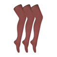 thumbnail image 1 of Lot de 3 Paires Collants Opaques Colorés pour Femmes 80 Deniers / Sock Snob / Collants Unis à Blocs de Couleur, 1 of 2