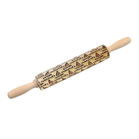 

Kafei Christmas Wooden 3D Rolling Pin DIY Embossed Rolling Pins for Baking with Patterns Christmas Tree Kitchen Baking Tools for Embossing Cookies Noodle Biscuit Fondant Cake Dough