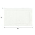 thumbnail image 4 of Jean Pierre New York Lydia Border 100% Cotton Bath Mat - Non-Slip Bath Rug - White - 20"x30", 4 of 7