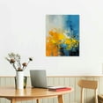 thumbnail image 2 of Nawypu Orange Blue Abstract Wall Art Orange Abstract Painting Orange Watercolor Artwork Blue Modern Picture Orange Grey and Black Wall Art Navy Blue Pictures Colorful for Room Decor, 2 of 4