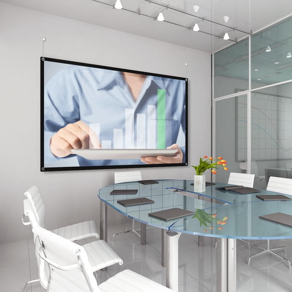 Beaupretty Folding Portable Projector Screen White with Clear Image and Durable Build