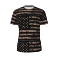 thumbnail image 6 of Rocae American Flag with Desert Camouflage for Men's Mesh Quick-Dry Short Sleeve Workout T-Shirt,Mens Crew Neck Tee Lightweight Soft Classic T Shirts X-Small, 6 of 9