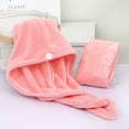 thumbnail image 4 of 3 Pack Microfiber Hair Towel Wrap for Women,Super Absorbent Quick Dry Hair Turban for All Hair Types Anti Frizz, Large Hair Drying Towel Head Towel with Button, 4 of 6
