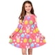 thumbnail image 2 of Vestidos de Manga Larga de las Niñas Tamaño 7-8 Elástico Twirly Patinador Escuela Vestido de Recital Una Línea Cuello Redondo, 2 of 7