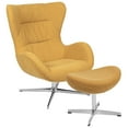 thumbnail image 2 of Flash Furniture Citron Fabric Swivel Wing Chair and Ottoman Set, 2 of 13
