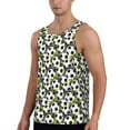 thumbnail image 2 of Fotbe Soccer and Football Pattern Men's Quick Dry Workout Tank Top Gym Muscle Tee Fitness Bodybuilding Sleeveless T Shirt Breathable Workout Shirt-Medium, 2 of 9