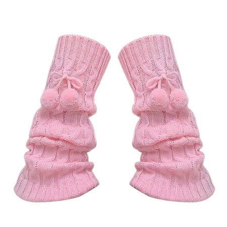 

Younar Knit Leg Warmers - Leg Warmers for Girls | 1 Pair Knit Winter Leg Warmers Japanese Style Loose Stockings Kawaii Crochet Socks Party Sports Casual Socks