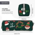 thumbnail image 5 of XMXT Leather Pencil Case, Christmas Elf Snowman Pattern Large Capacity Pencil Pouch for Student Teens Women, 5 of 9