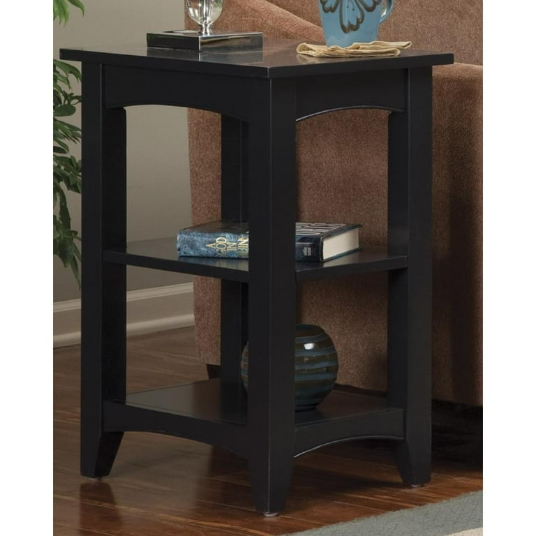 Woodland Shaker Chairside Small End Table with Shelf from