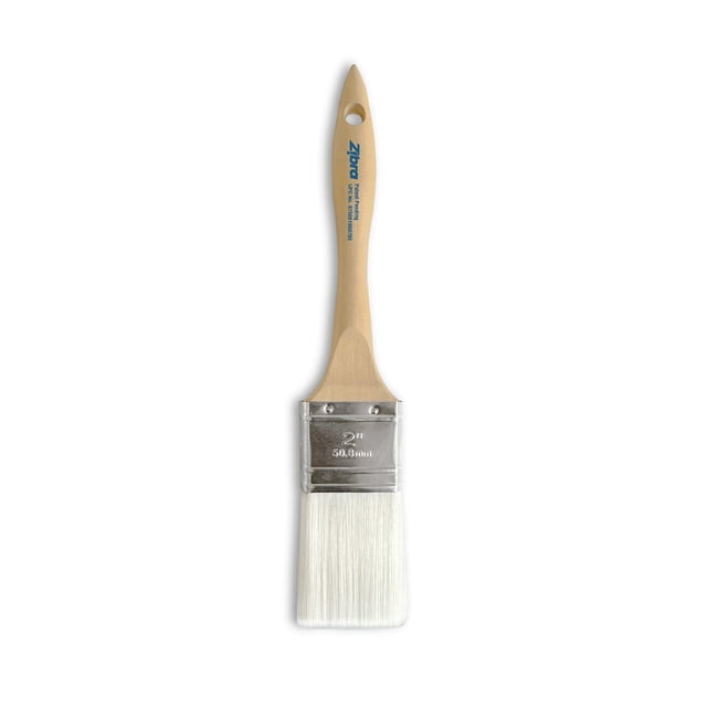 Brocha plana Zibra de 2" con mango cómodo para todo tipo de pinturas