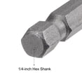 thumbnail image 4 of Uxcell Quick-Change Nut Driver Bit, 1/4" Hex Shank 8mm Magnetic Nut Setter Drill Bits, 1.89" Length, Metric 5 Pack, 4 of 5