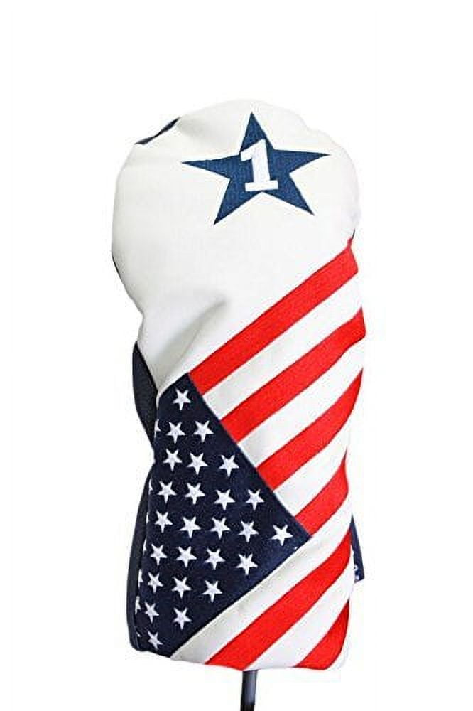 USA 1 3 X Golf Headcover Patriot Vintage Retro Patriotic Driver Fairway Wood Head Cover