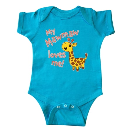 

Inktastic My Mawmaw Loves me- cute giraffe Gift Baby Boy or Baby Girl Bodysuit
