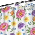 thumbnail image 3 of Pioneer Flower Floral Print Pattern Shower Curtain 84"x72", Bathroom Decorative Shower Curtain Set with 12 Hooks, Waterproof Washable, 3 of 6