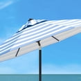 thumbnail image 5 of SAFAVIEH Iris 9' Market Auto Tilt Patio Umbrella, Baby Blue/White, 5 of 6