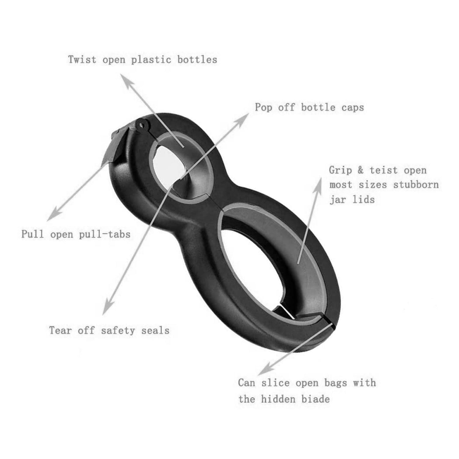 6-In-1 Can Jar Opener Tool And Adjustable Bottle Opener
